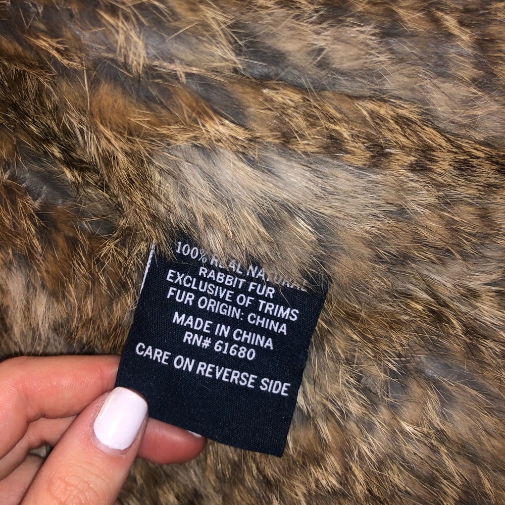 Brown Rabbit fur vest - Picture 4 of 4